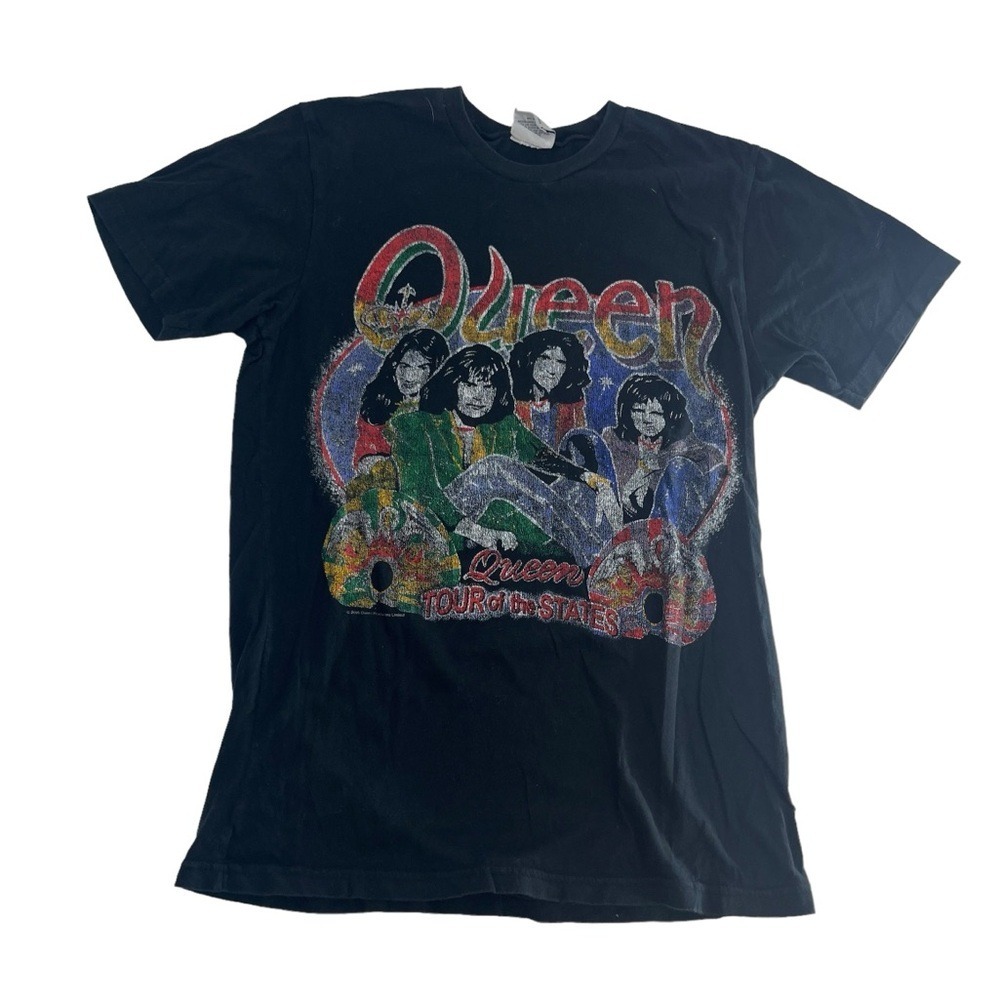Vintage Queen Shirt Mens Small Black Y2K 2005 North American Tour Band Concert